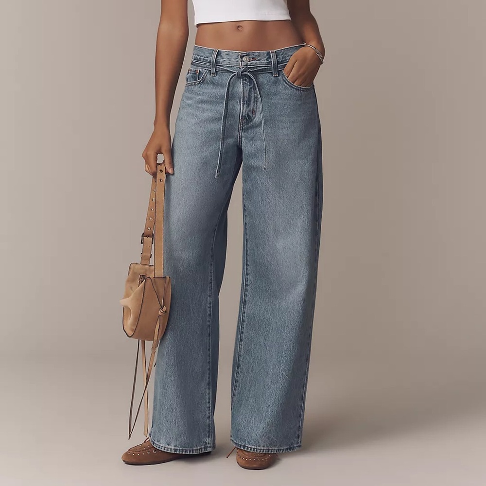 NWT Levi’s XL Straight Mid-Rise Wide-Leg Tie-Waist Jeans